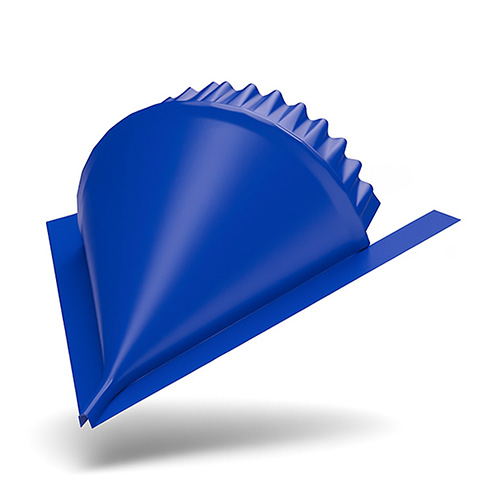 Заглушка конька круглого конусная 0.45мм ПЭ RAL 5005