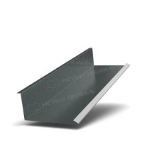 Планка примыкания нижняя 250х122х2000 0.45мм Цинк