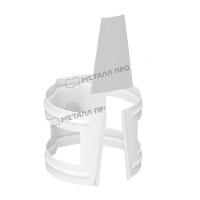 Держатель трубы (на кирпич) МЕТАЛЛ ПРОФИЛЬ GSLite 125x90 Белый RAL 9003