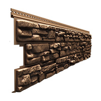 Сайдинг Docke Lux Rocky под камень Кедровый Орех